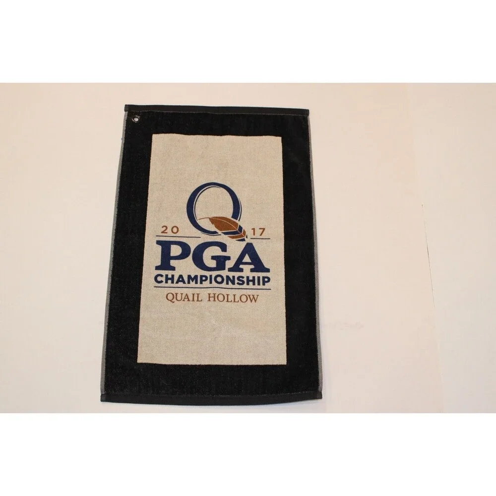 2017 PGA Championship Golf Towel Quail Hollow black & White New